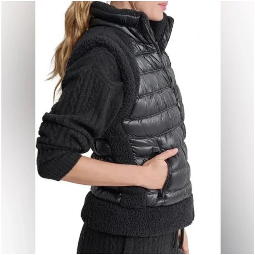 DKNY Sport Women's Sherpa-Trim Zip-Front Puffer Vest
Size Large - Picture 4 of 7